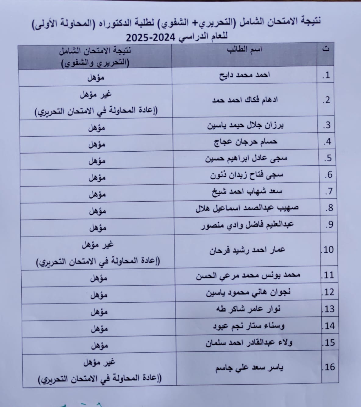 نتيجة